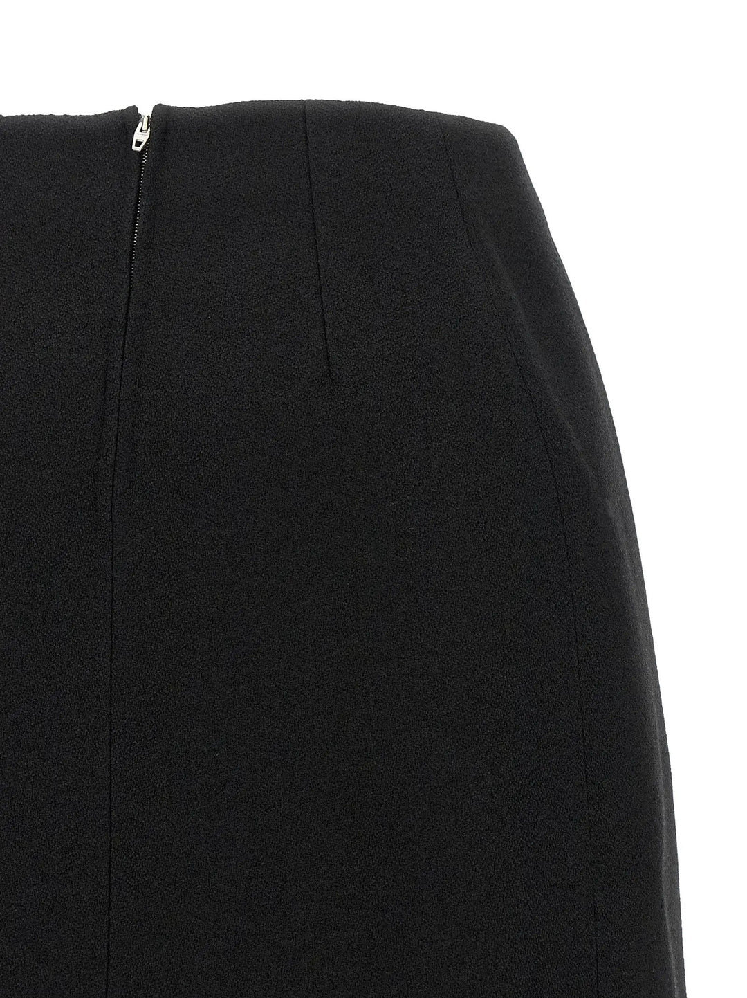 Jil Sander Sample Sale | Jil Sander Black Virgin Wool Midi Skirt - | Designer outlet