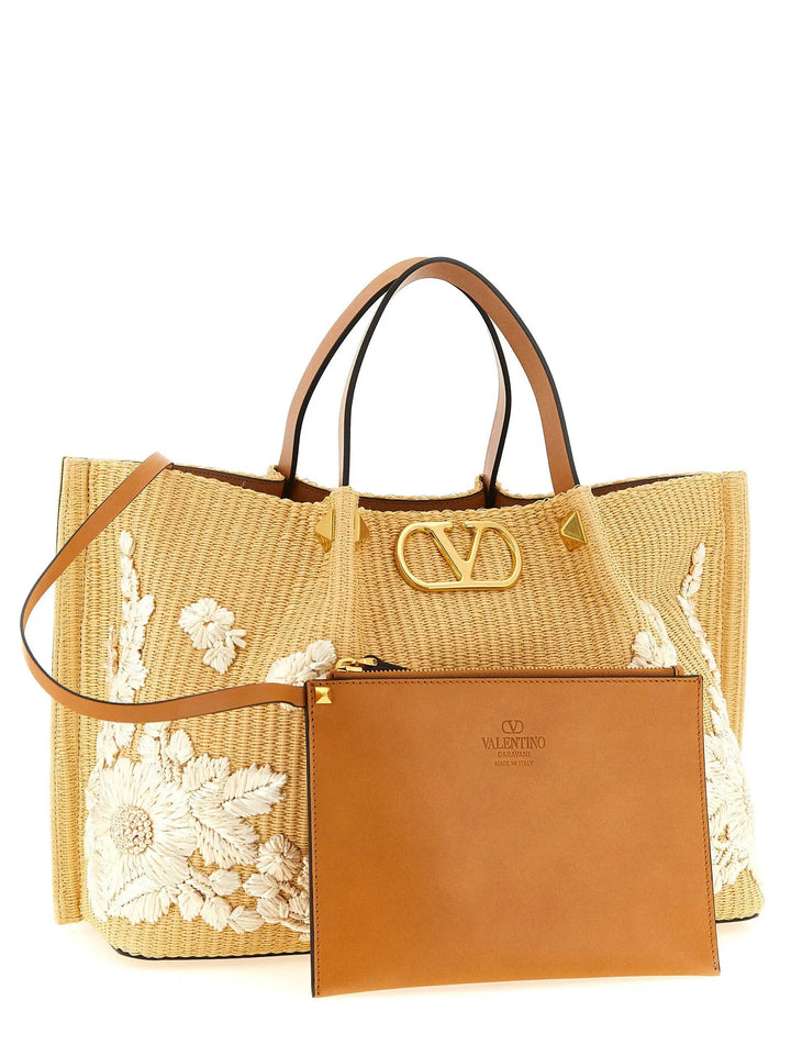 Valentino Garavani Sample Sale | Valentino Garavani Beige Cotton Tote Bag - | Designer outlet