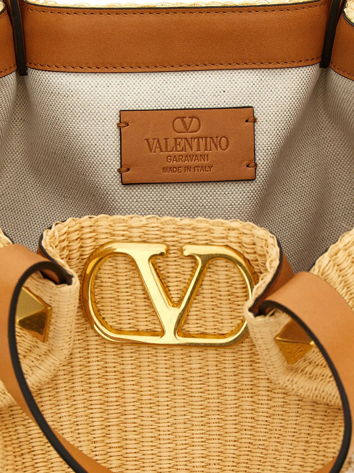 Valentino Garavani Sample Sale | Valentino Garavani Beige Cotton Tote Bag - | Designer outlet