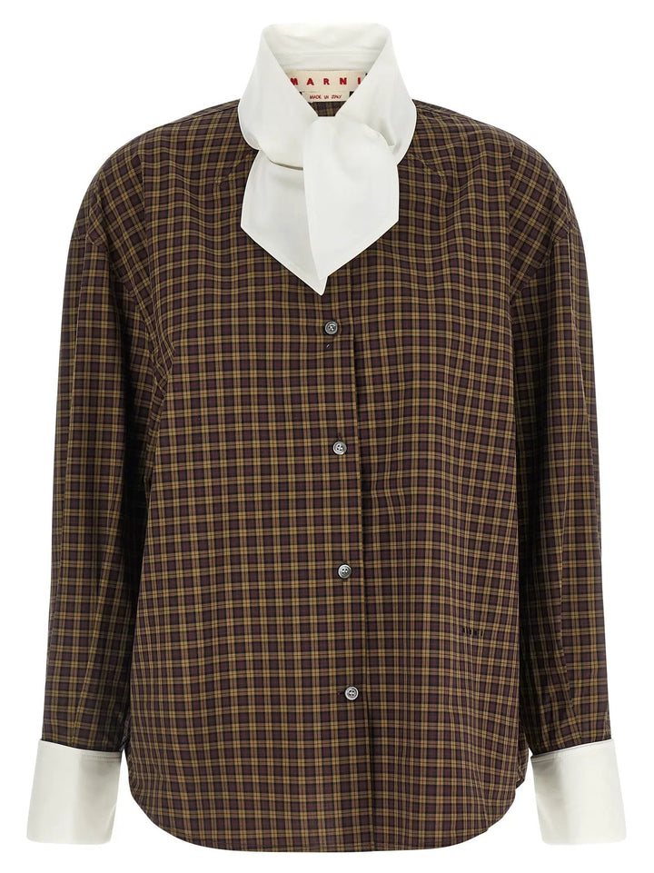 Marni Sample Sale | Marni Brown Cotton Blouse - | Designer outlet