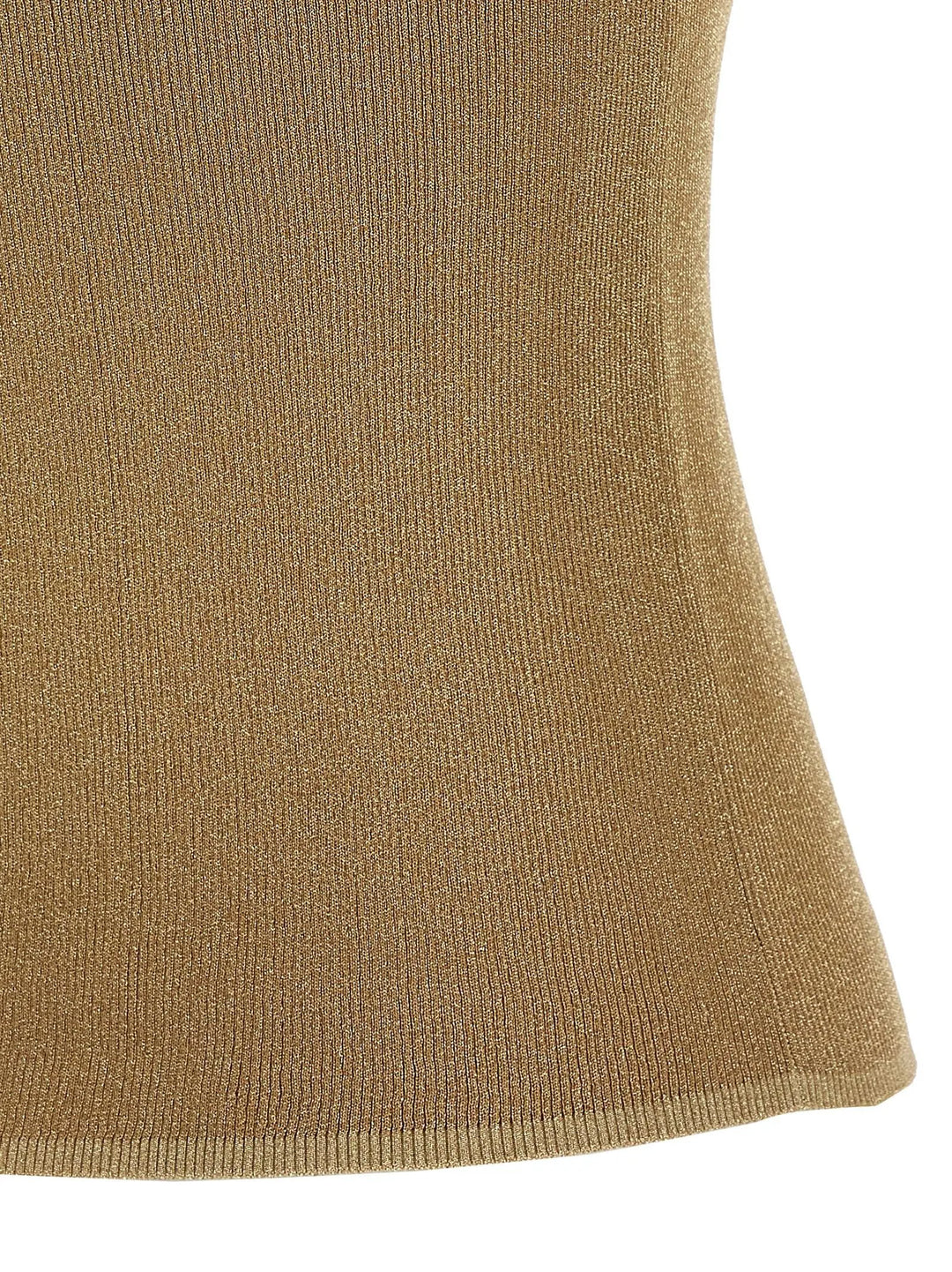 Max Mara Sample Sale | Max Mara Gold Polyamide Sleeveles T-Shirt - | Designer outlet