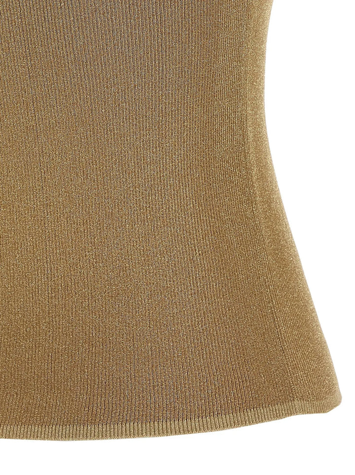 Max Mara Sample Sale | Max Mara Gold Polyamide Sleeveles T-Shirt - | Designer outlet