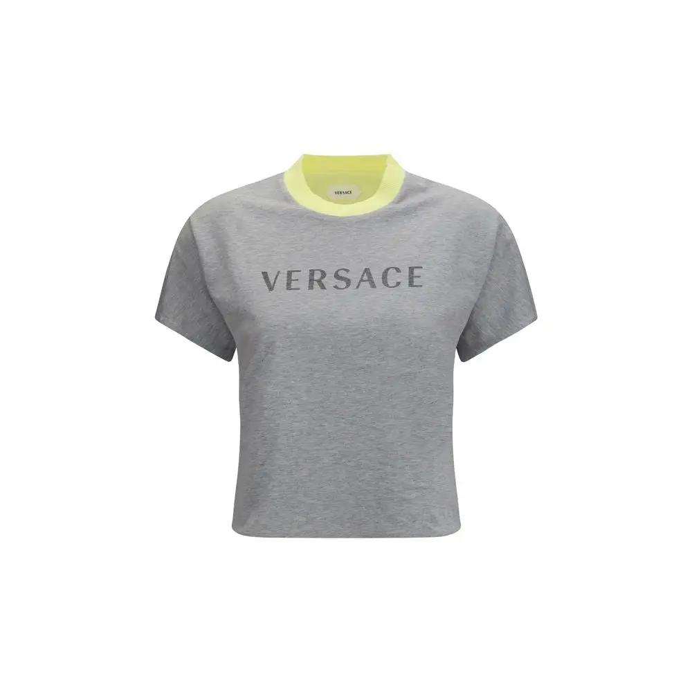 Versace Sample Sale | Versace Gray Cotton T-Shirt - | Designer outlet