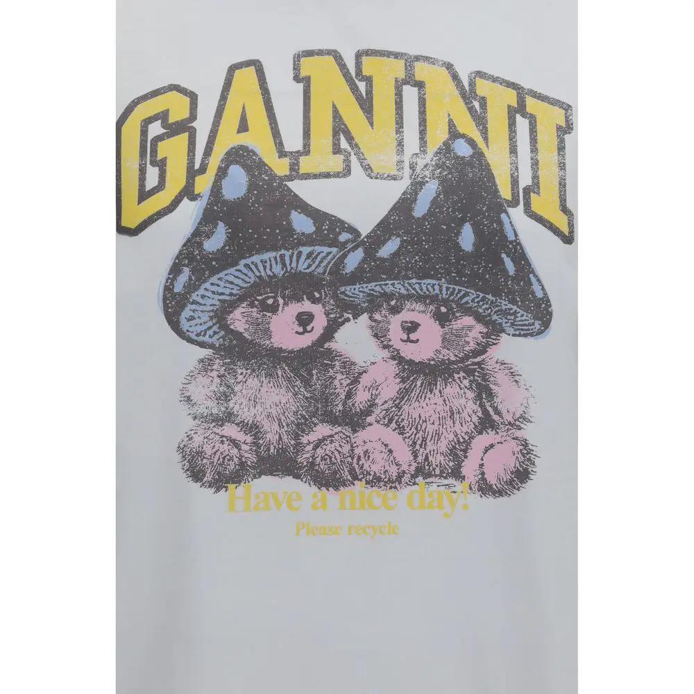 Ganni Sample Sale | Ganni White Cotton T-Shirt - | Designer outlet