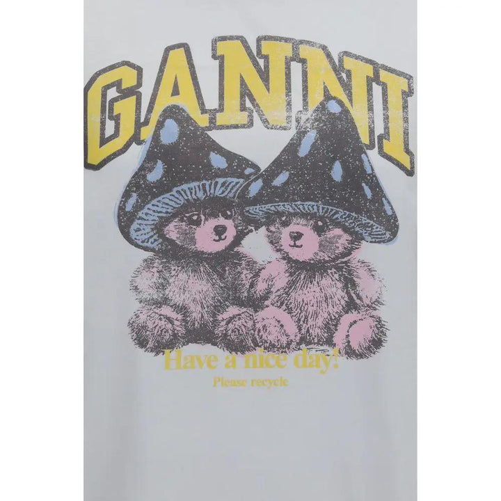 Ganni Sample Sale | Ganni White Cotton T-Shirt - | Designer outlet