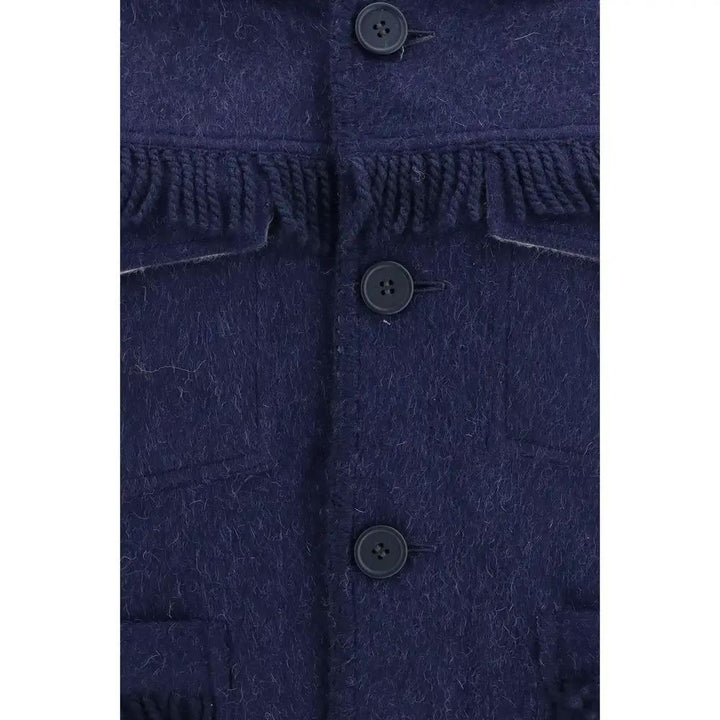 Baziszt Sample Sale | Baziszt Blue Alpaca Vicugna Pacos Full-Length Jacket - | Designer outlet
