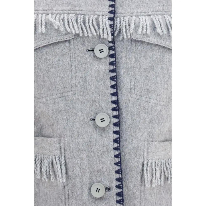 Baziszt Sample Sale | Baziszt Blue Alpaca Vicugna Pacos Full-Length Jacket - | Designer outlet