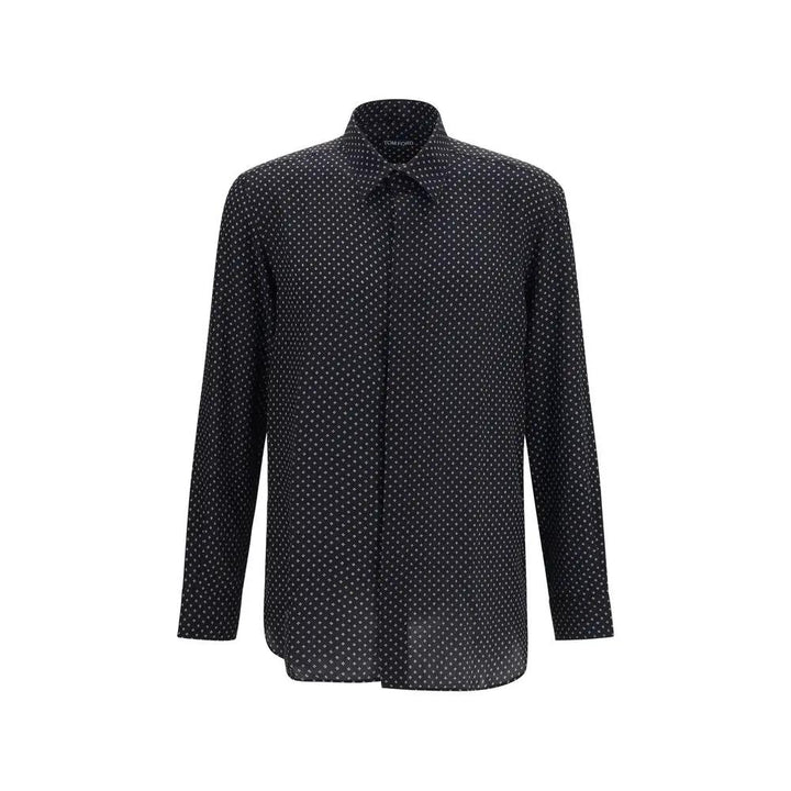 Tom Ford Sample Sale | Tom Ford Black Silk Pattern Shirt - | Designer outlet