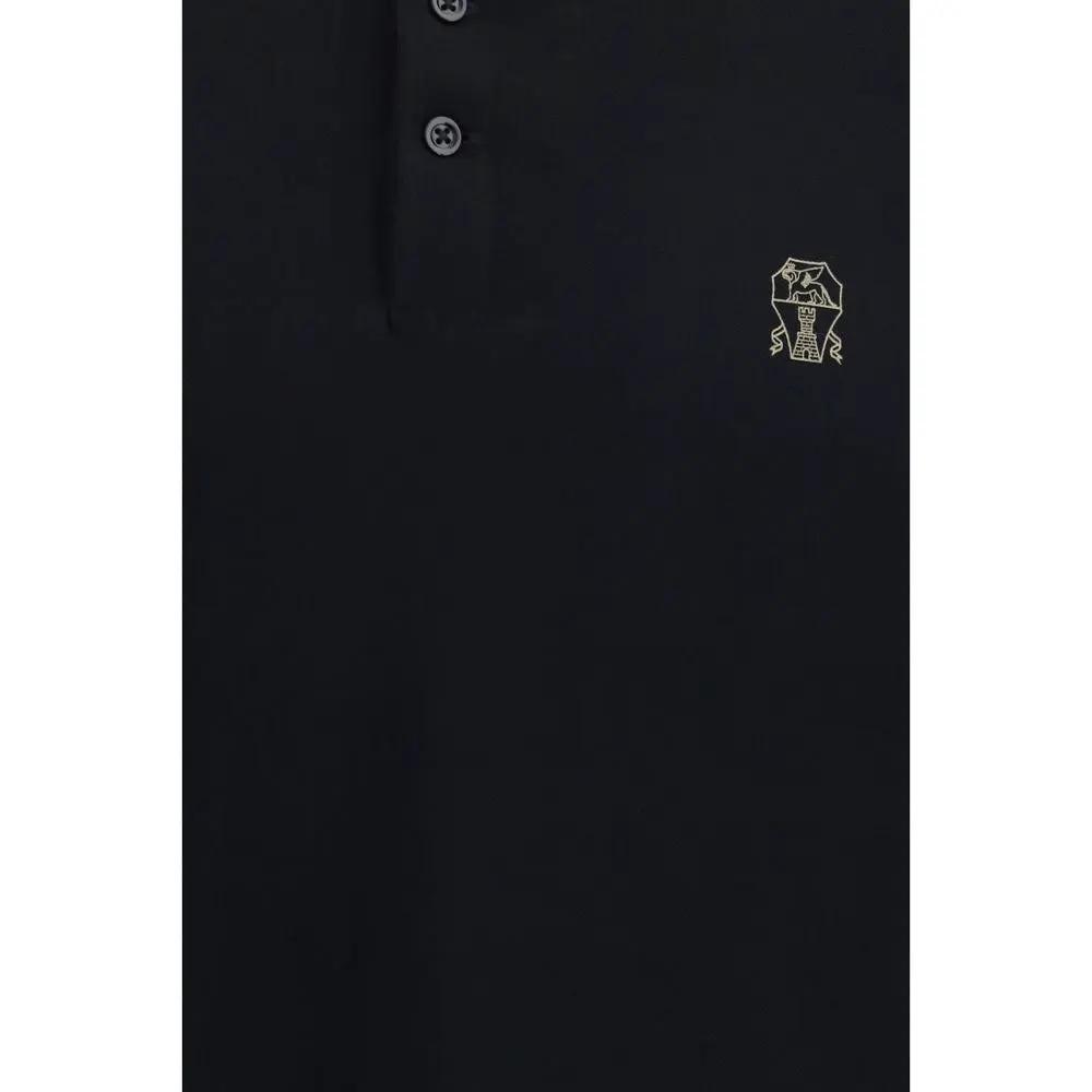 Brunello Cucinelli Sample Sale | Brunello Cucinelli Black Cotton Polo Shirt - | Designer outlet