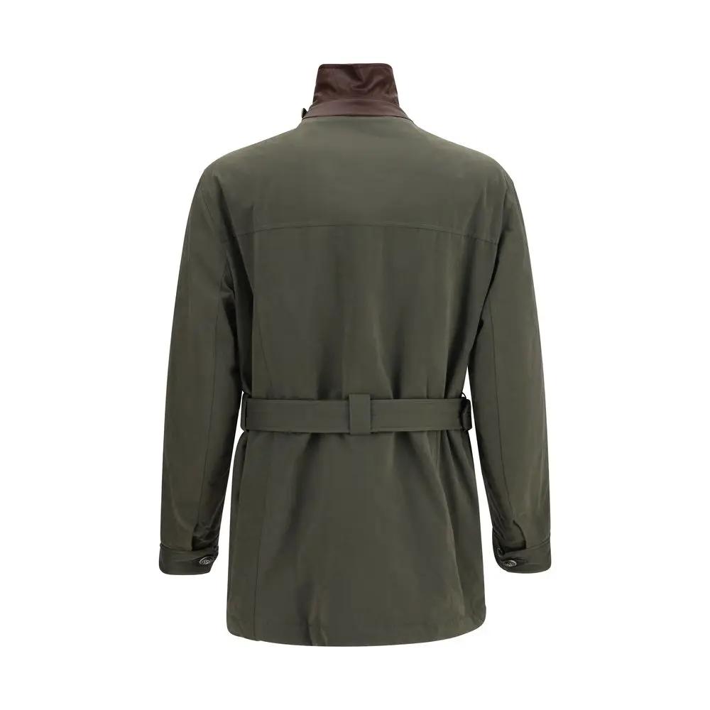 Brunello Cucinelli Sample Sale | Brunello Cucinelli Bicolor Cotton Full-Length Jacket - | Designer outlet