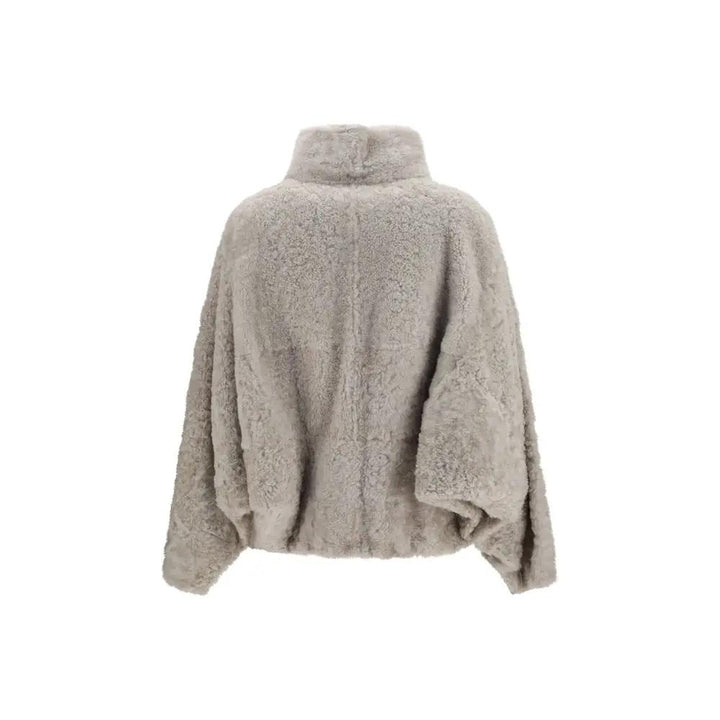 Brunello Cucinelli Sample Sale | Brunello Cucinelli Gray Faux Fur Full-Length Jacket - | Designer outlet
