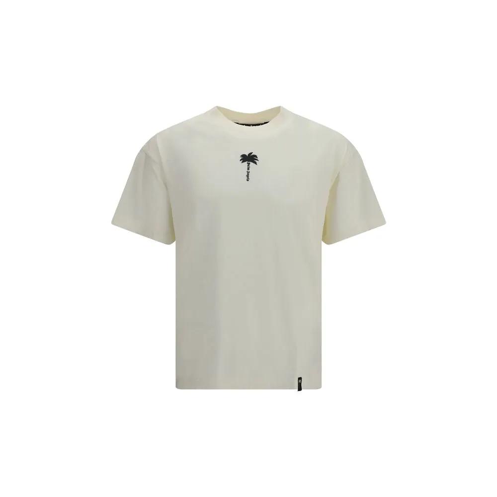 Palm Angels Sample Sale | Palm Angels Beige Cotton T-Shirt - | Designer outlet