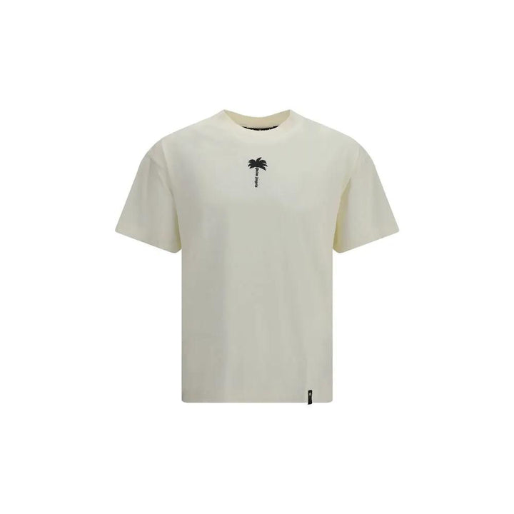 Palm Angels Sample Sale | Palm Angels Beige Cotton T-Shirt - | Designer outlet