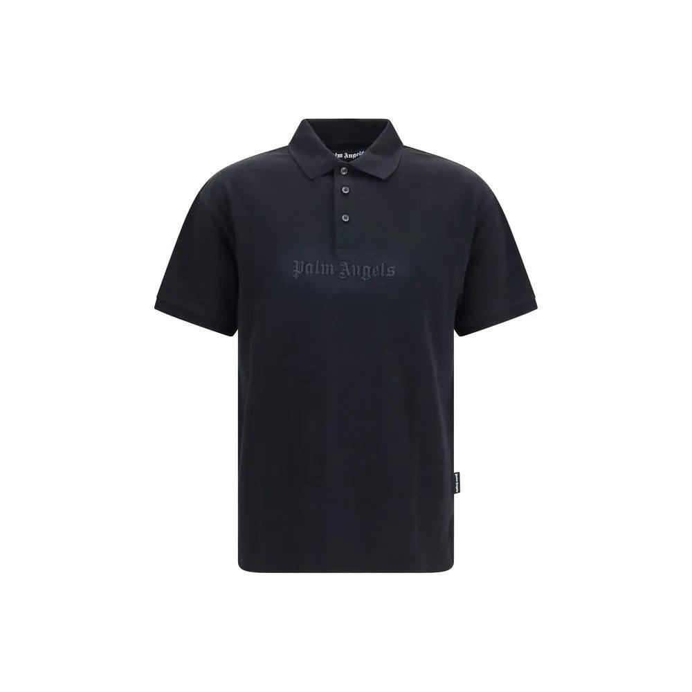 Palm Angels Sample Sale | Palm Angels Black Cotton Polo Shirt - | Designer outlet