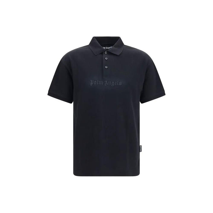 Palm Angels Sample Sale | Palm Angels Black Cotton Polo Shirt - | Designer outlet