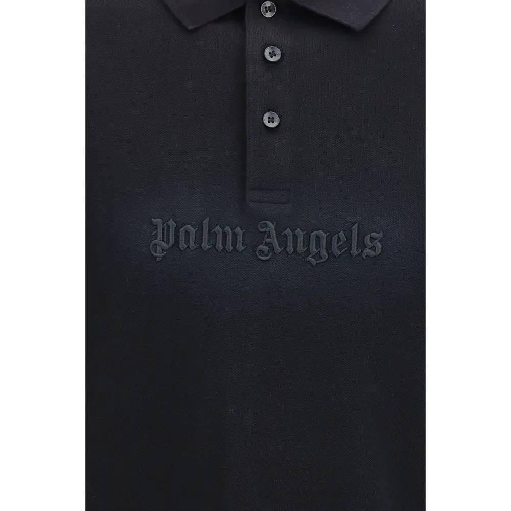 Palm Angels Sample Sale | Palm Angels Black Cotton Polo Shirt - | Designer outlet