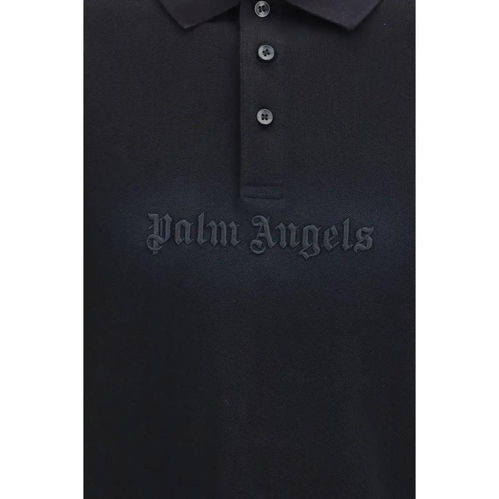 Palm Angels Sample Sale | Palm Angels Black Cotton Polo Shirt - | Designer outlet