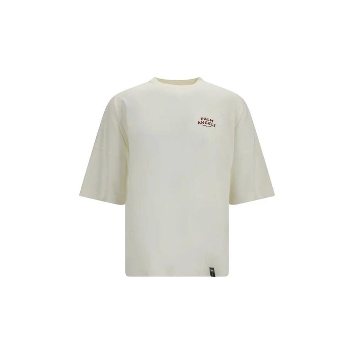 Palm Angels Sample Sale | Palm Angels Beige Cotton T-Shirt - | Designer outlet