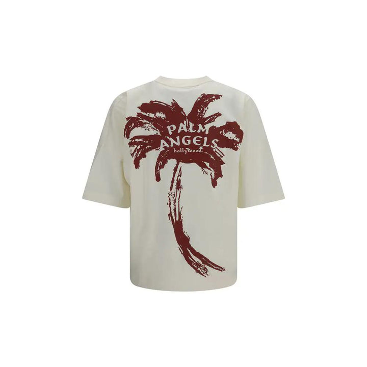 Palm Angels Sample Sale | Palm Angels Beige Cotton T-Shirt - | Designer outlet
