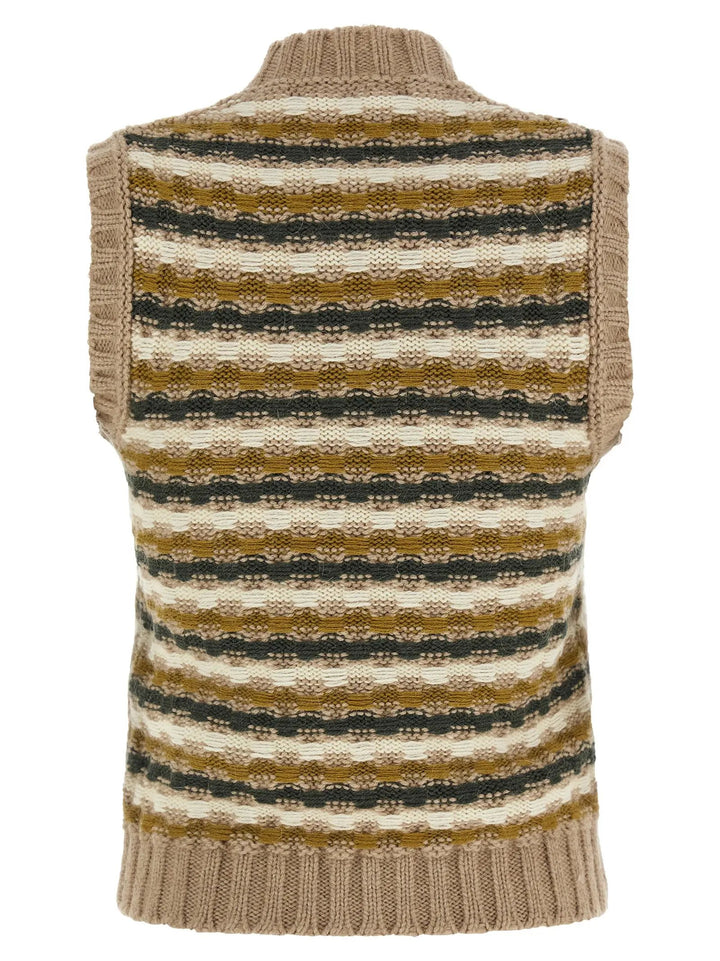 Marni Sample Sale | Marni Beige Wool Sleeveless Jacket - | Designer outlet