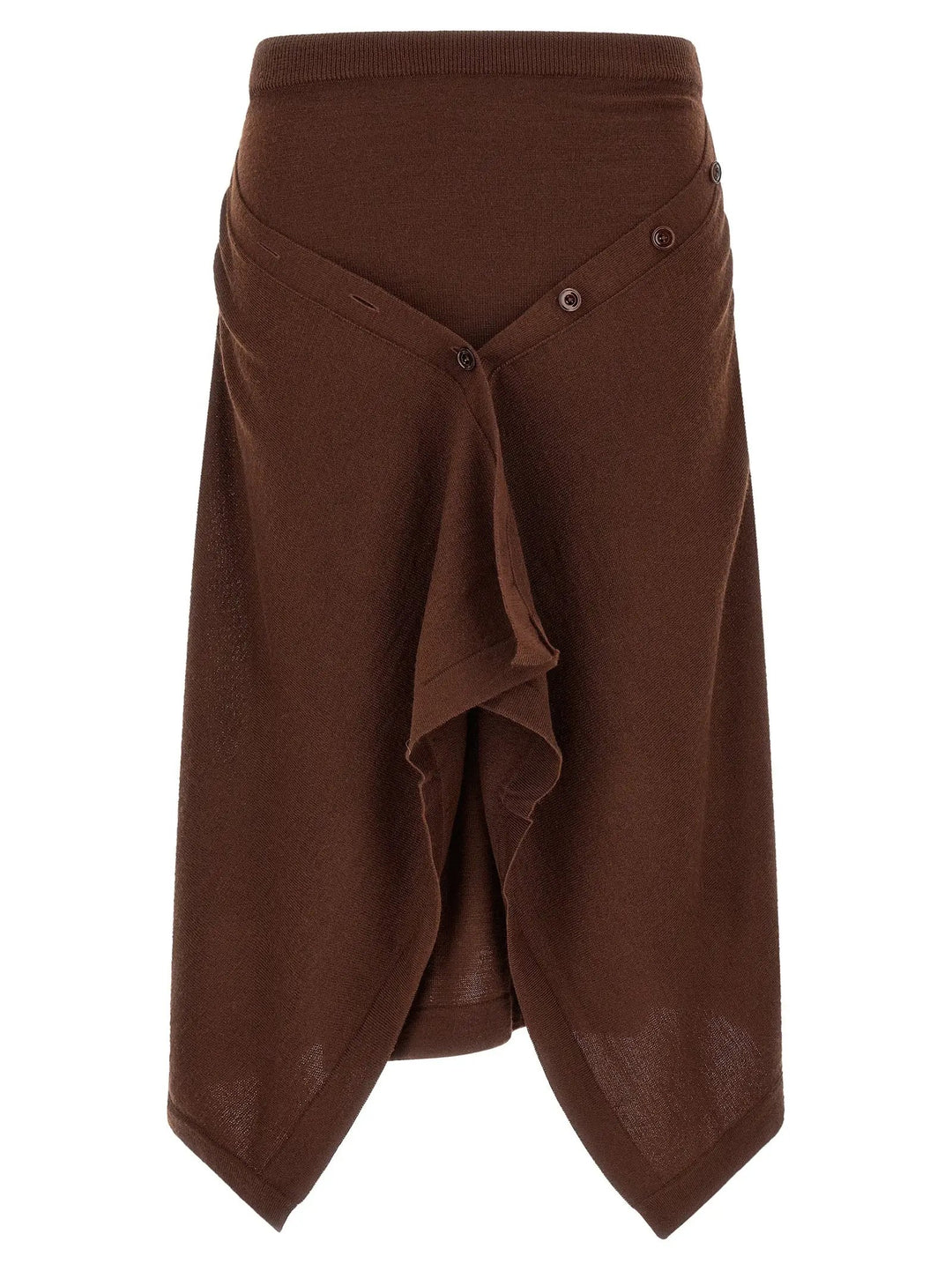 Lemaire Sample Sale | Lemaire Brown Wool Midi Skirt - | Designer outlet