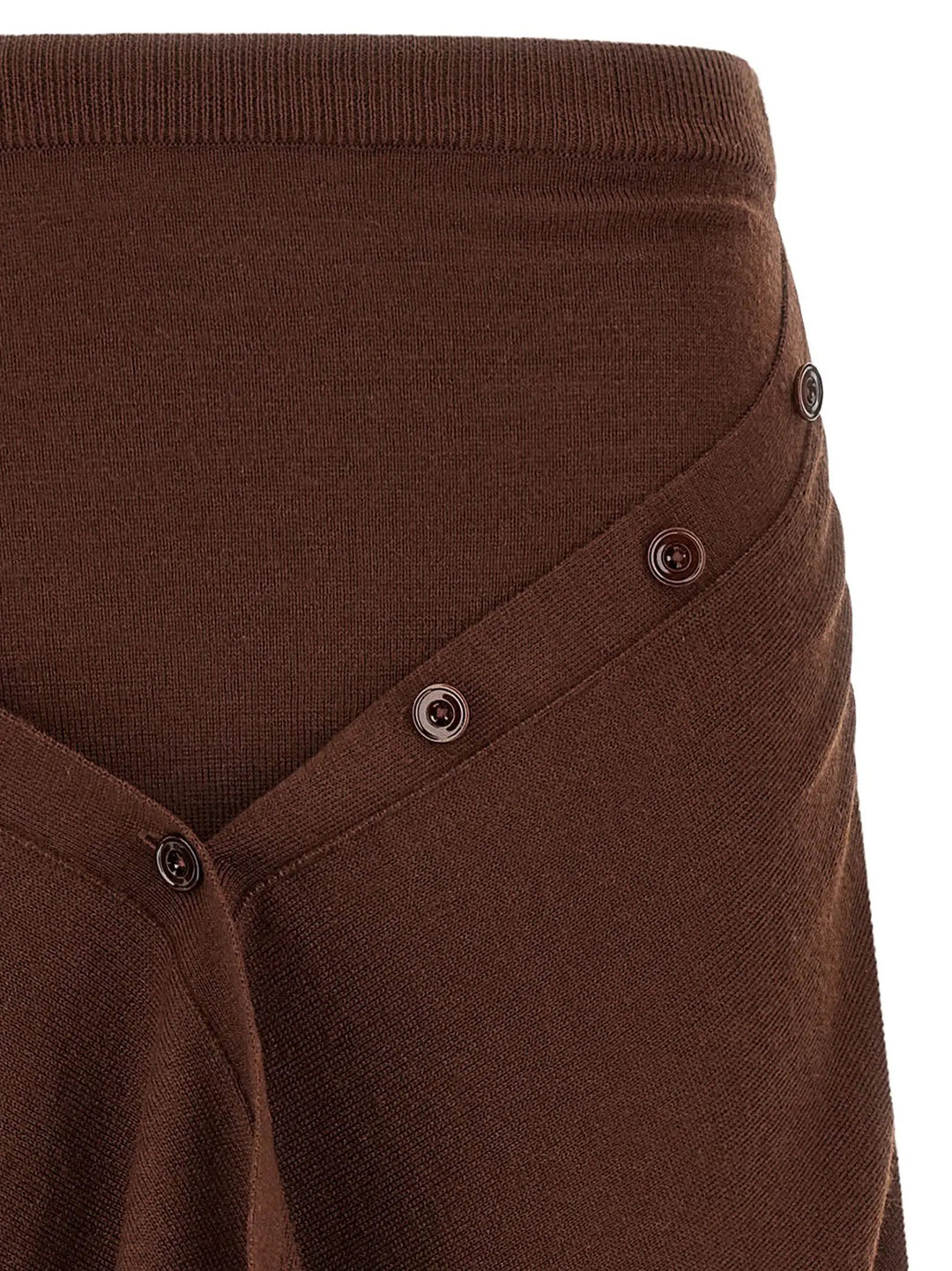 Lemaire Sample Sale | Lemaire Brown Wool Midi Skirt - | Designer outlet