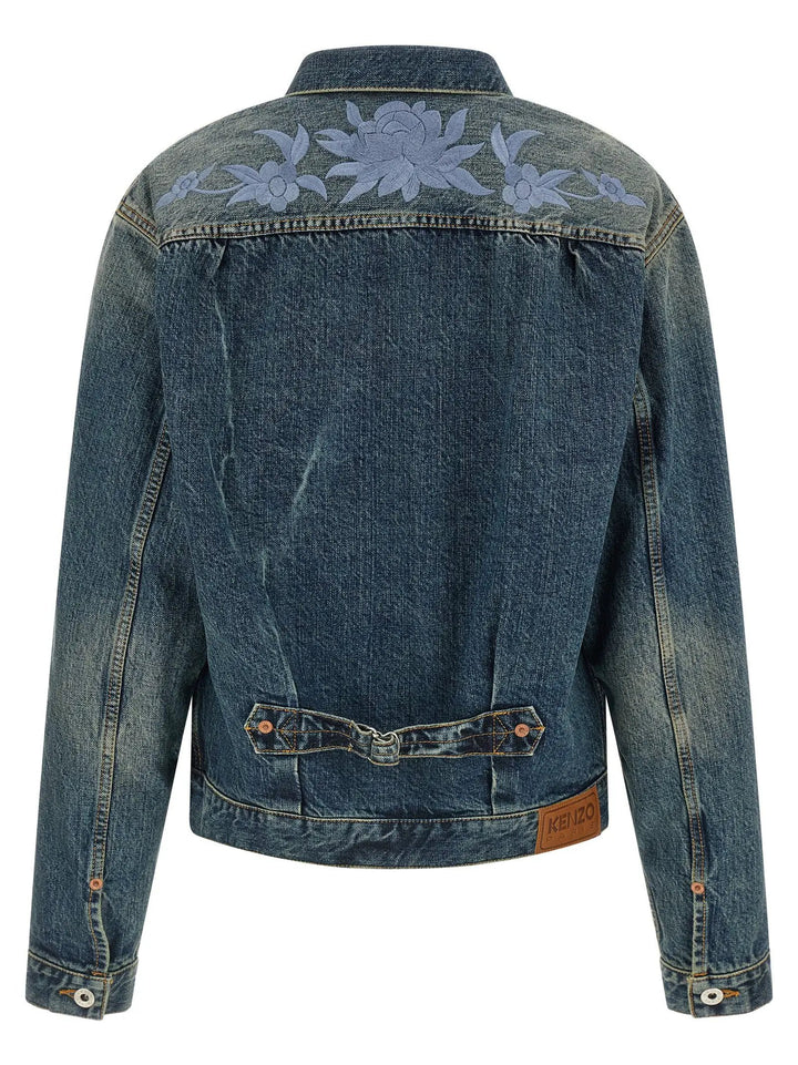 Kenzo Sample Sale | Kenzo Blue Cotton Denim Jacket - | Designer outlet