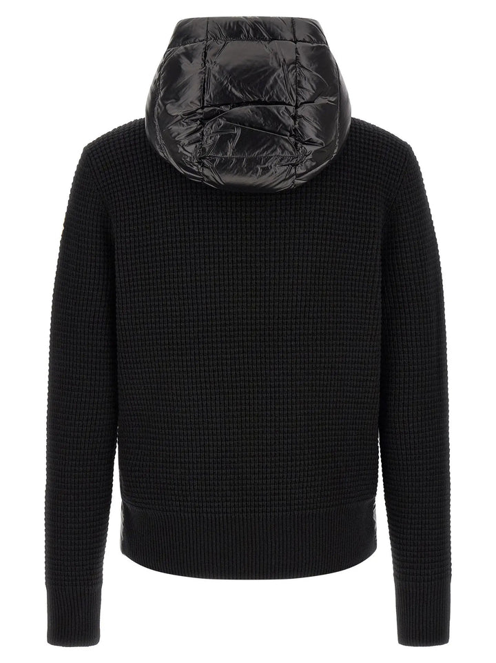 Moncler Sample Sale | Moncler Black Polyamide Cardigan - | Designer outlet