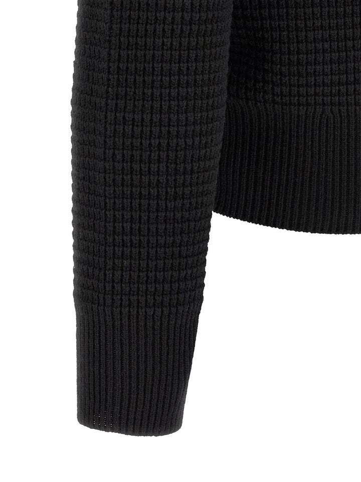 Moncler Sample Sale | Moncler Black Polyamide Cardigan - | Designer outlet