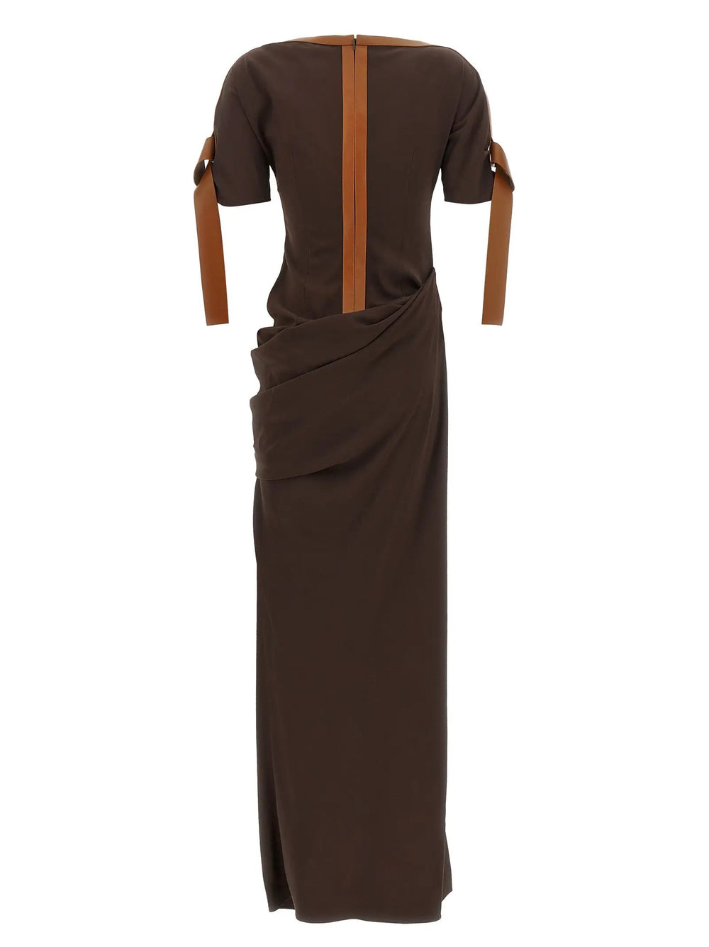 Ferragamo Sample Sale | Ferragamo Brown Viscose Long Dress - | Designer outlet