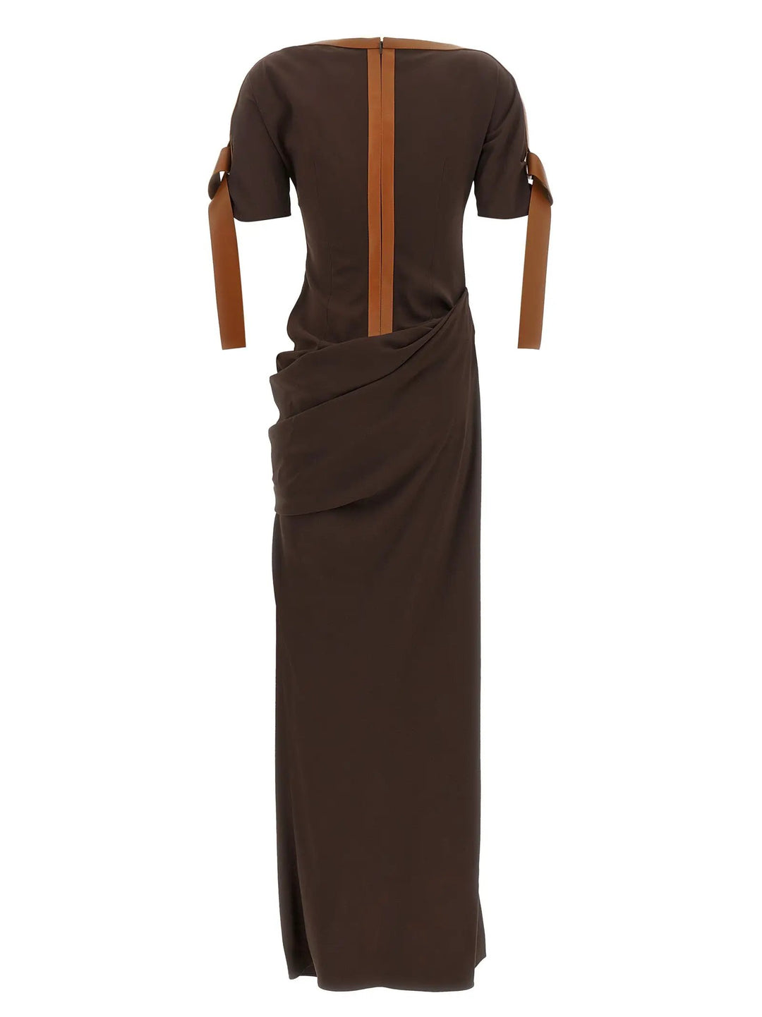 Ferragamo Sample Sale | Ferragamo Brown Viscose Long Dress - | Designer outlet