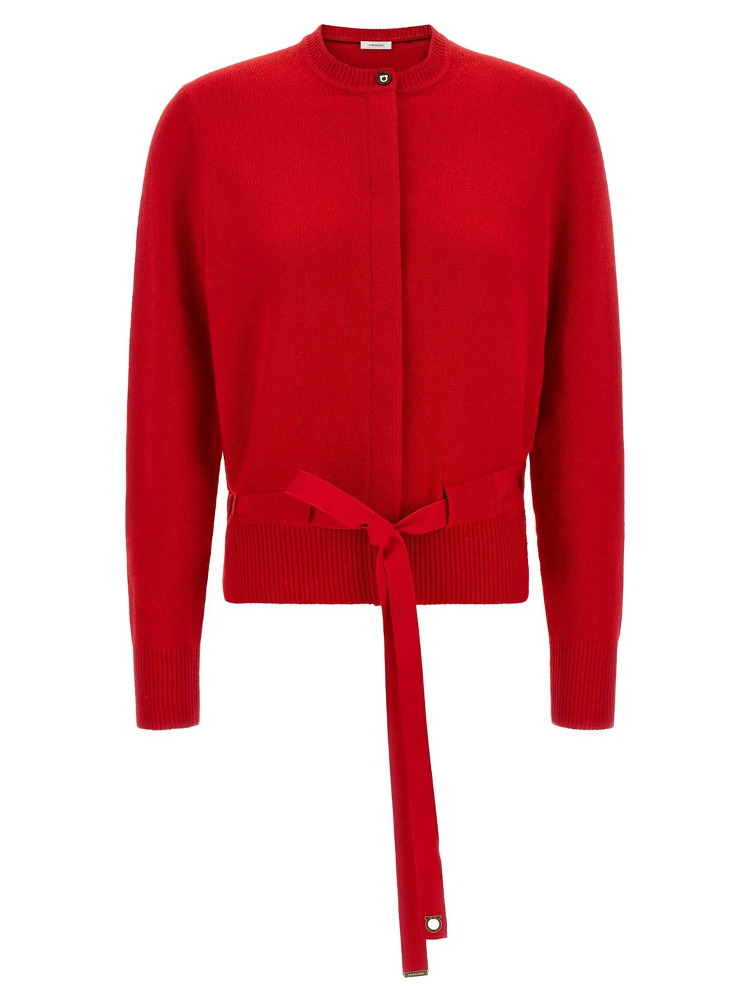Ferragamo Sample Sale | Ferragamo Red Cashmere Cardigan - | Designer outlet