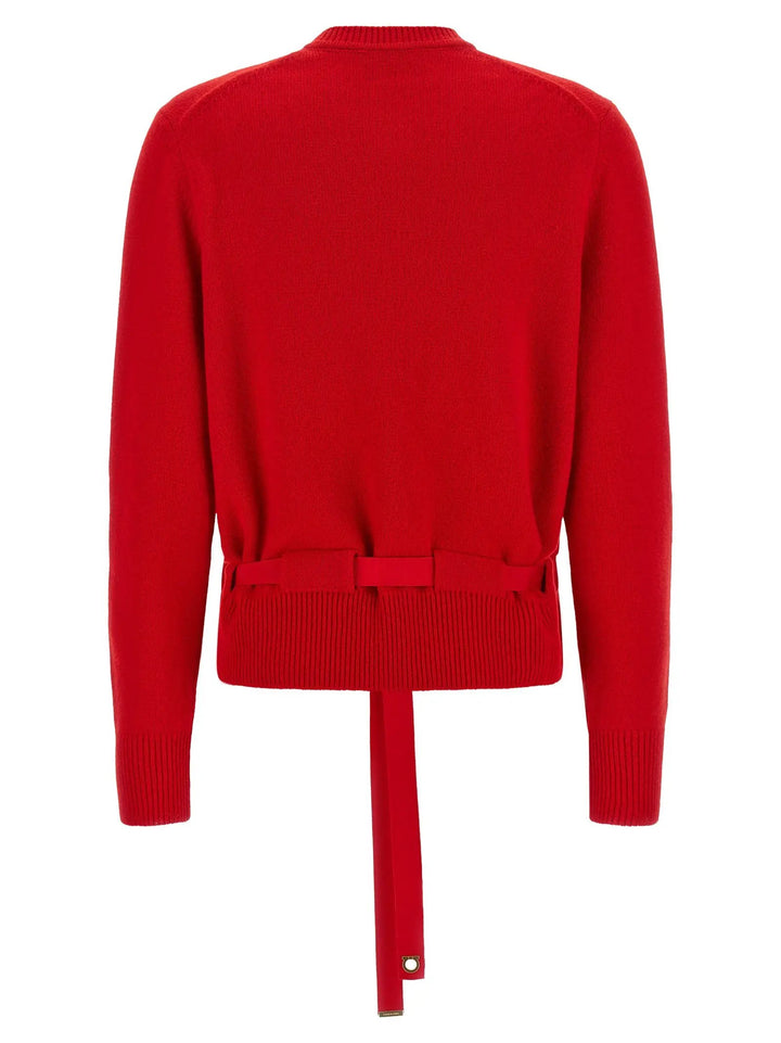 Ferragamo Sample Sale | Ferragamo Red Cashmere Cardigan - | Designer outlet