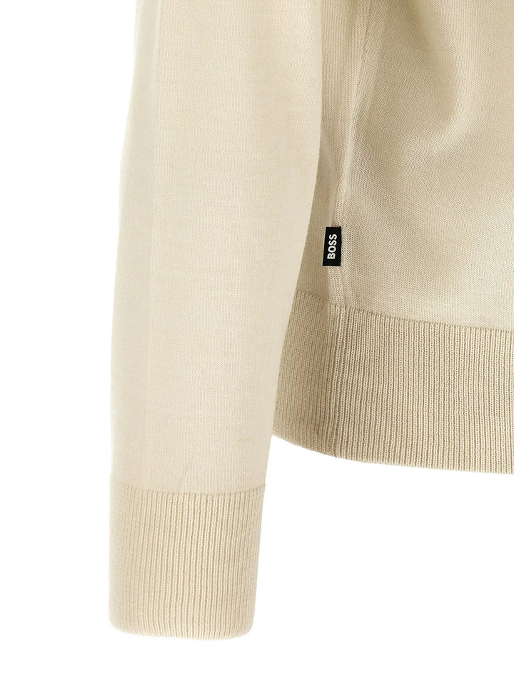Hugo Boss Sample Sale | Hugo Boss Beige Virgin Wool Cardigan - | Designer outlet