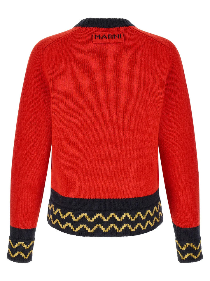 Marni Sample Sale | Marni Red Wool Cardigan - | Designer outlet