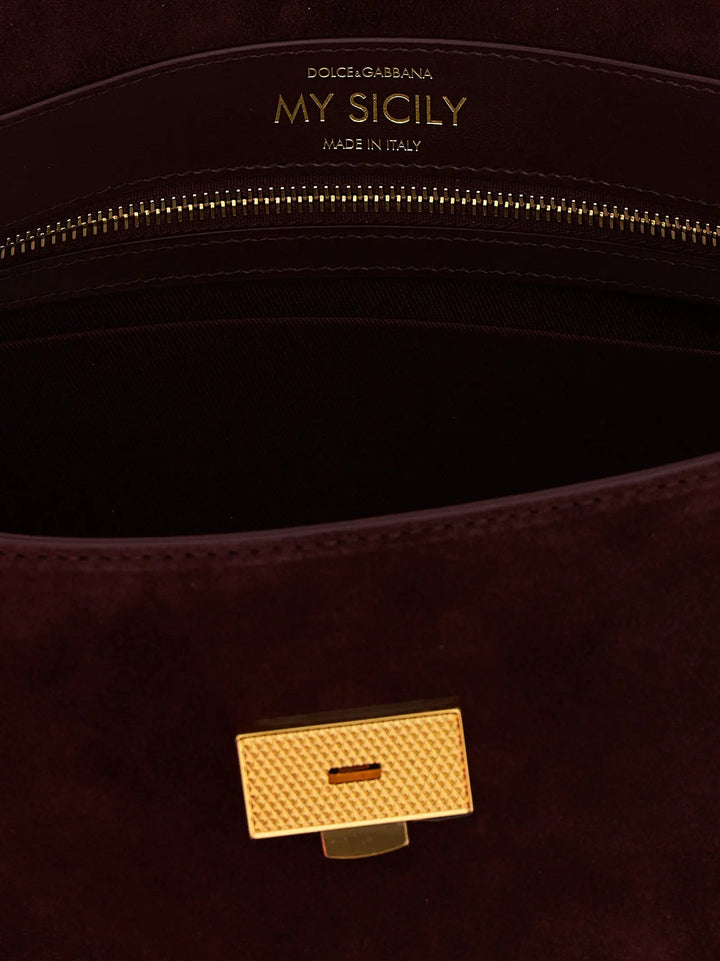 Dolce &amp; Gabbana Sample Sale | Dolce &amp; Gabbana Bordeaux Calfskin Handbag - | Designer outlet