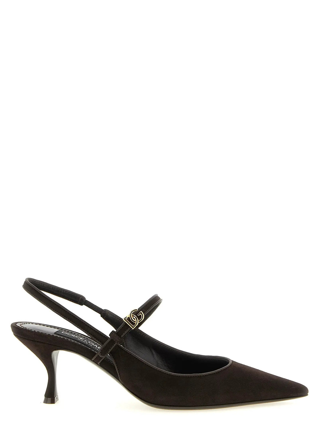 Dolce & Gabbana Sample Sale | Dolce & Gabbana Brown Goatskin Mid Heel Pumps - | Designer outlet
