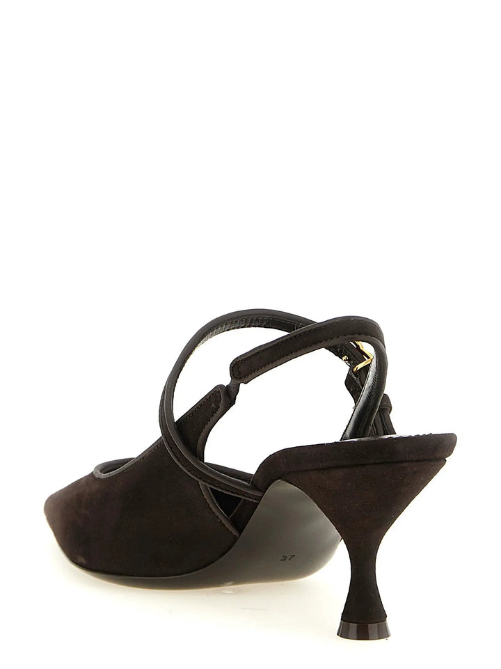 Dolce &amp; Gabbana Sample Sale | Dolce &amp; Gabbana Brown Goatskin Mid Heel Pumps - | Designer outlet