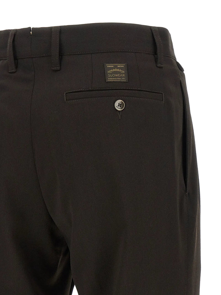 Incotex Sample Sale | Incotex Brown Polyester Dress Pants - | Designer outlet