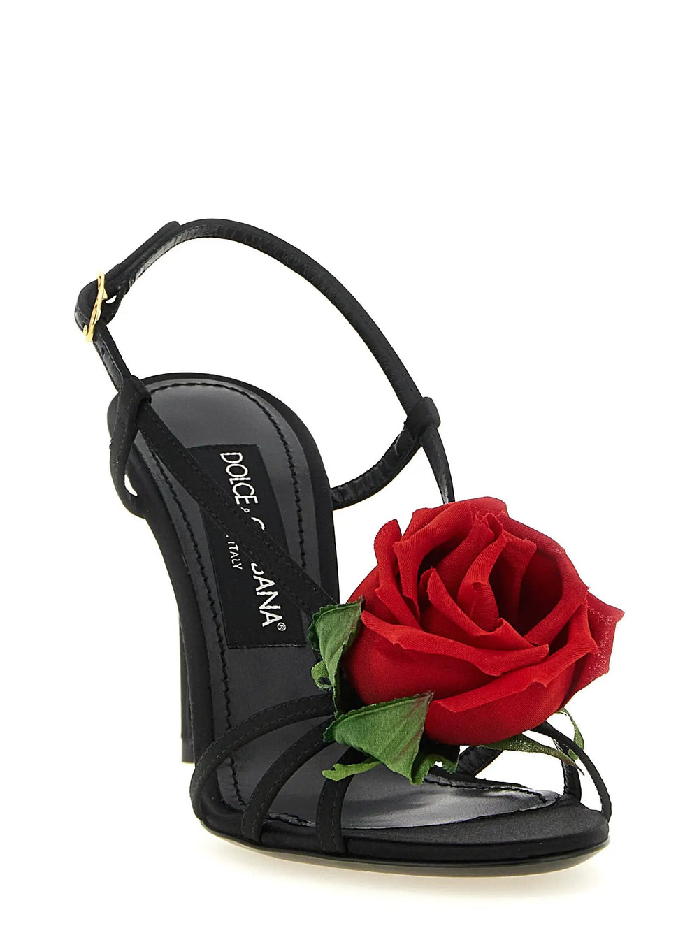 Dolce & Gabbana Sample Sale | Dolce & Gabbana Black Viscose Stiletto Heel Sandals - | Designer outlet