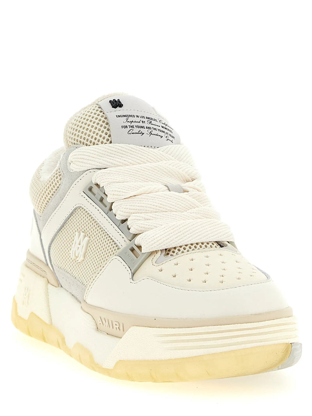 Amiri Sample Sale | Amiri White Calfskin Chunky Sneakers - | Designer outlet