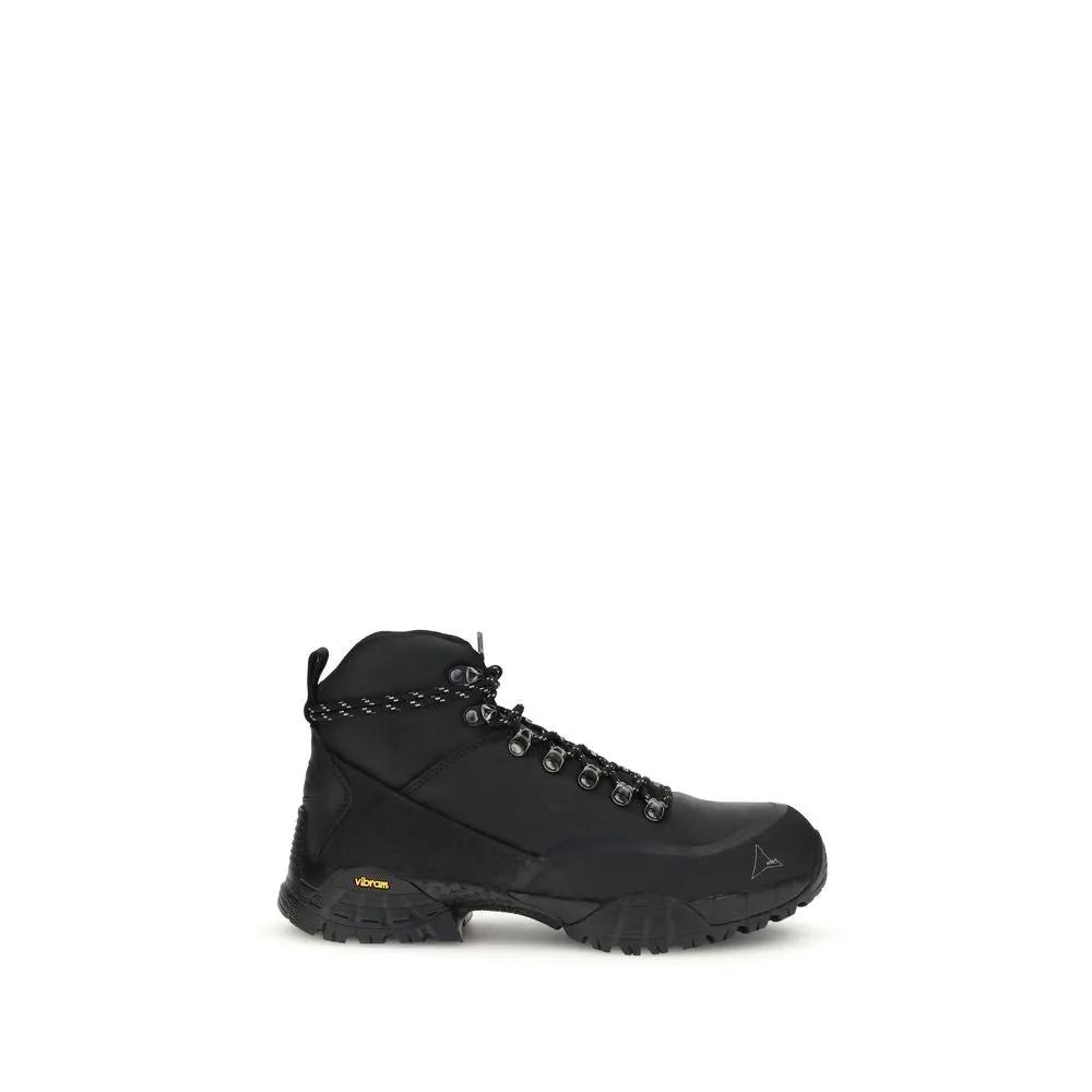 ROA Sample Sale | ROA Black Rubber Lace-Up Boots - | Designer outlet