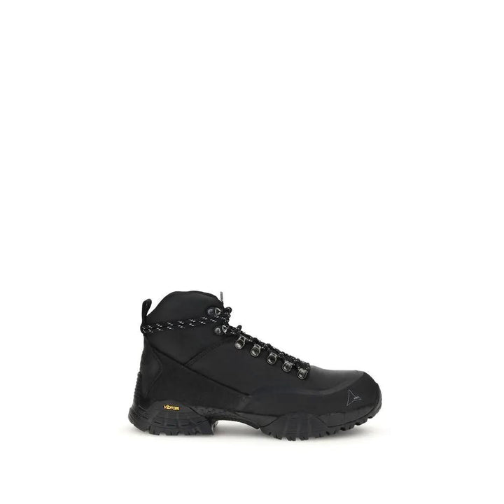 ROA Sample Sale | ROA Black Rubber Lace-Up Boots - | Designer outlet
