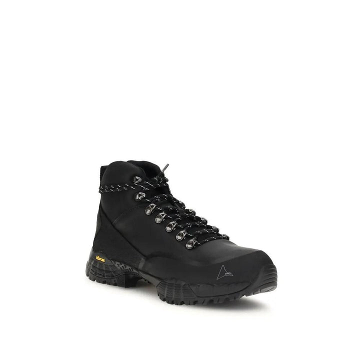 ROA Sample Sale | ROA Black Rubber Lace-Up Boots - | Designer outlet