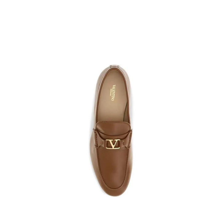 Valentino Garavani Sample Sale | Valentino Garavani Brown Lamb Ovis Aries Slip-On Loafers - | Designer outlet