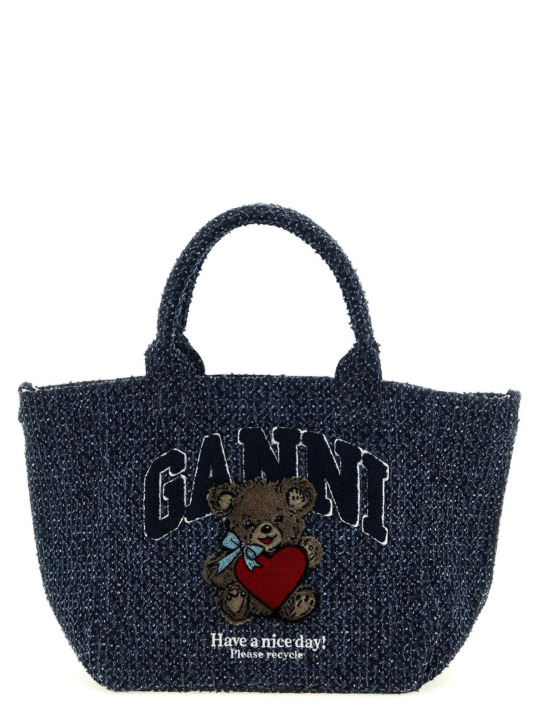 Ganni Sample Sale | Ganni Blue Organic Cotton Tote Bag - | Designer outlet