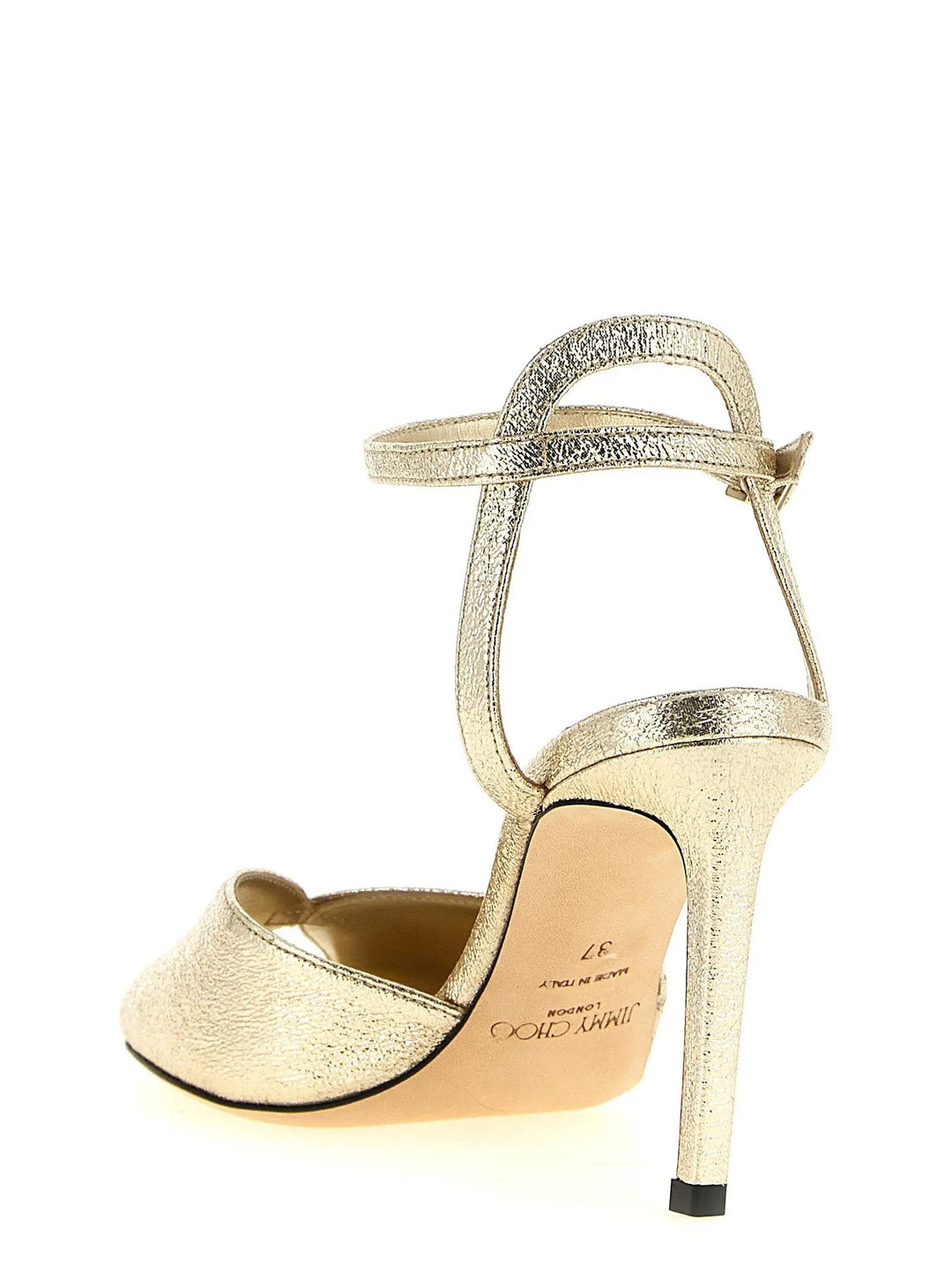Jimmy Choo Sample Sale | Jimmy Choo Gold Goatskin Stiletto Heel Sandals - | Designer outlet