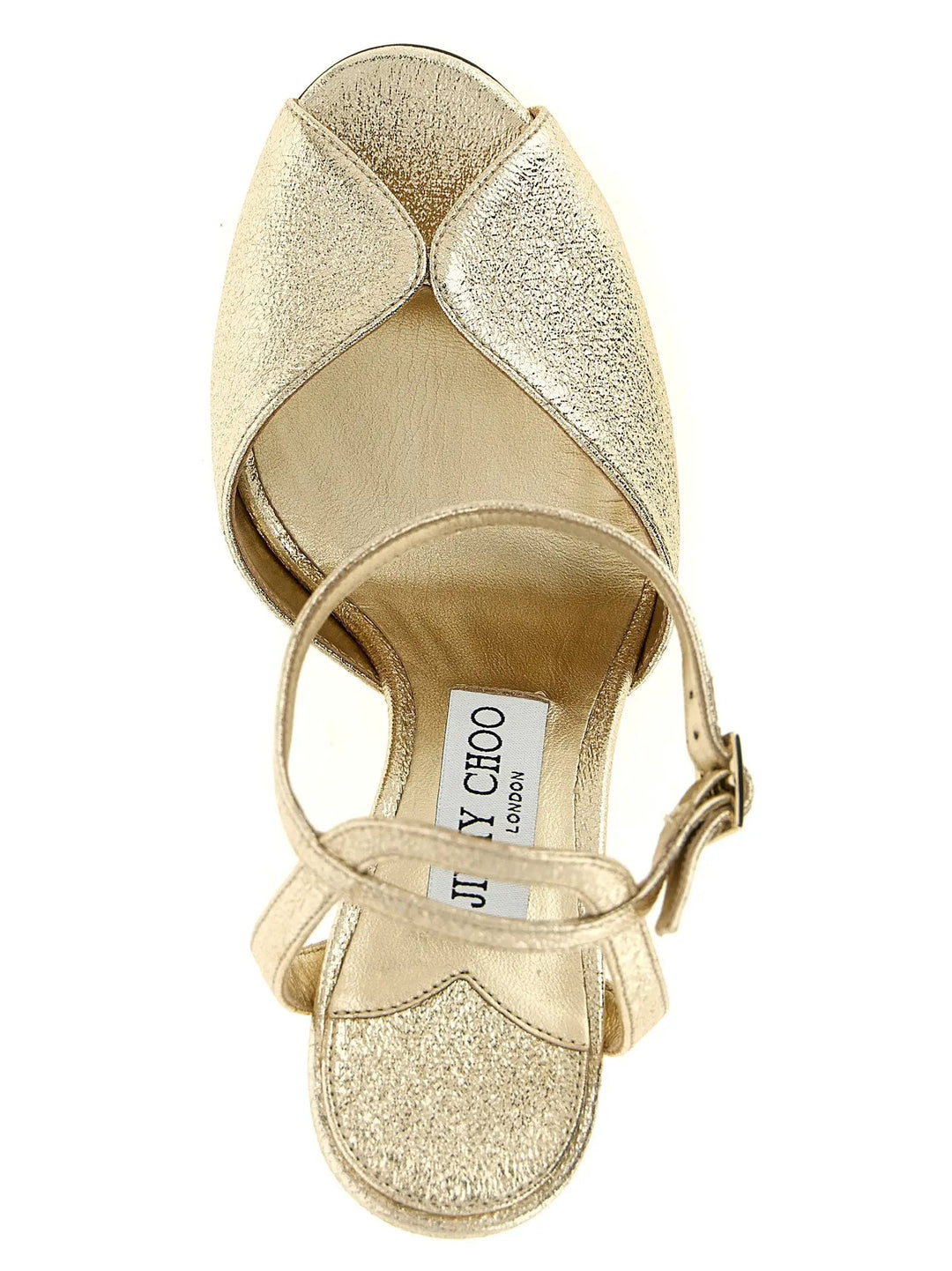 Jimmy Choo Sample Sale | Jimmy Choo Gold Goatskin Stiletto Heel Sandals - | Designer outlet