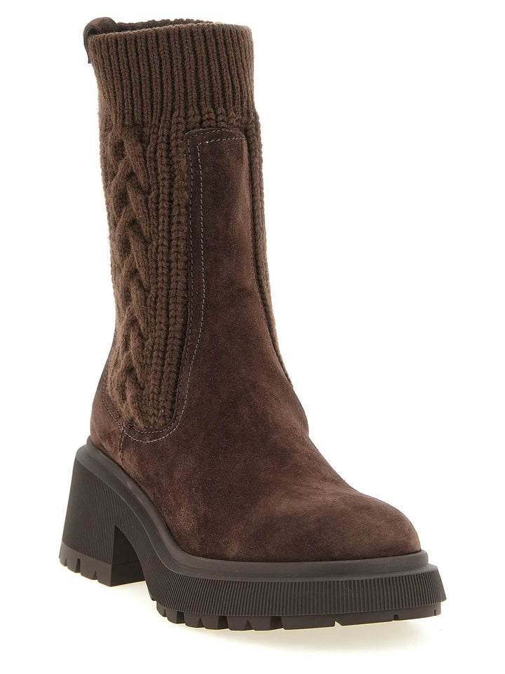 Jimmy Choo Sample Sale | Jimmy Choo Brown Lamb Leather Ankle Boots - | Designer outlet