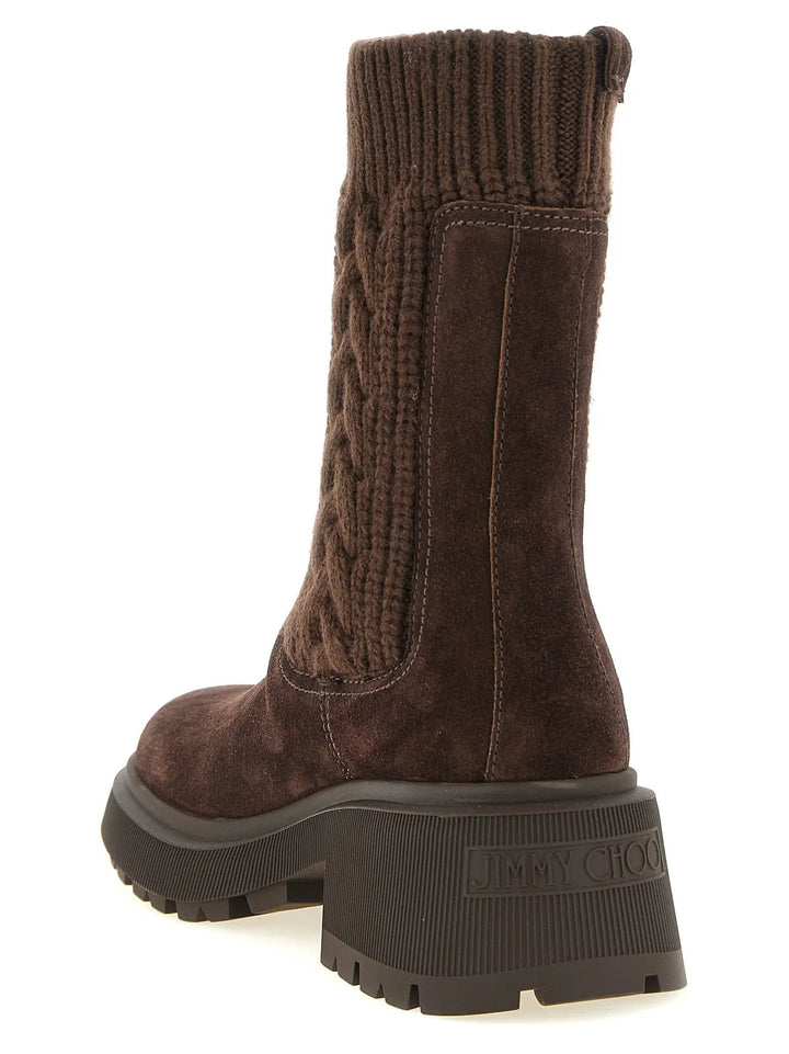 Jimmy Choo Sample Sale | Jimmy Choo Brown Lamb Leather Ankle Boots - | Designer outlet